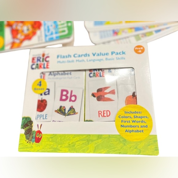 Pre K & K learning bundle of Eric Carle Flash Card Sets & 2 ask & answer flips - Picture 13 of 14